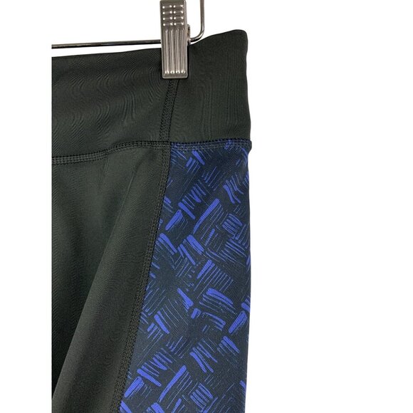 Adidas Womens Climalite Black & Blue Patterned Performance Capris - Size M - Picture 3 of 6